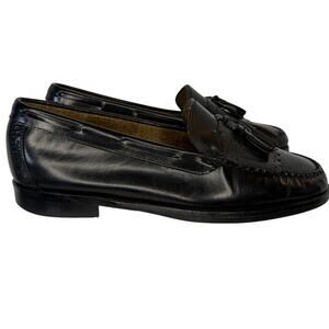 Vintage G.H. Bass Hampton Black Leather Kiltie Tassel Loafers Men’s 8D